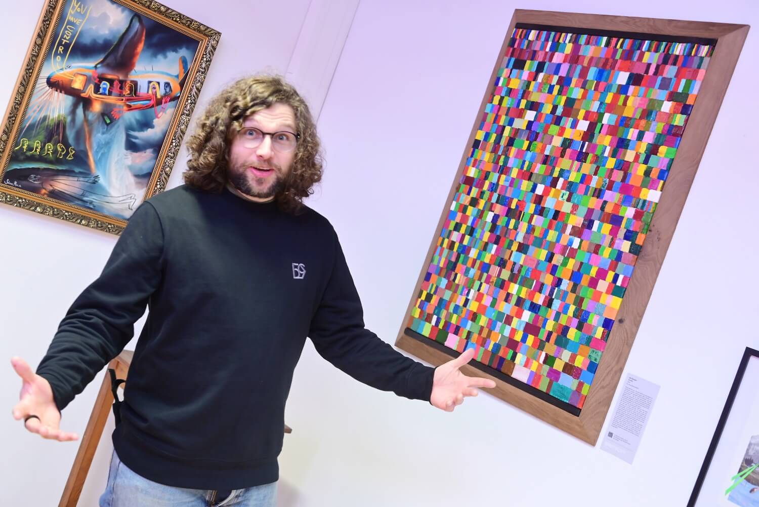 IMG_9898 Me standing in front of my framed artwork